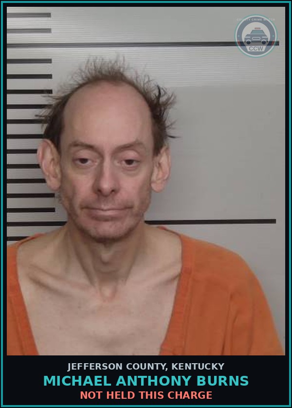 Booking mugshot of Michael Anthony Burns in Jefferson County