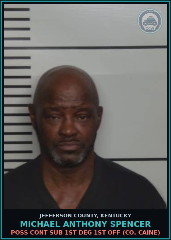 Booking mugshot of Michael Anthony Spencer in Jefferson County