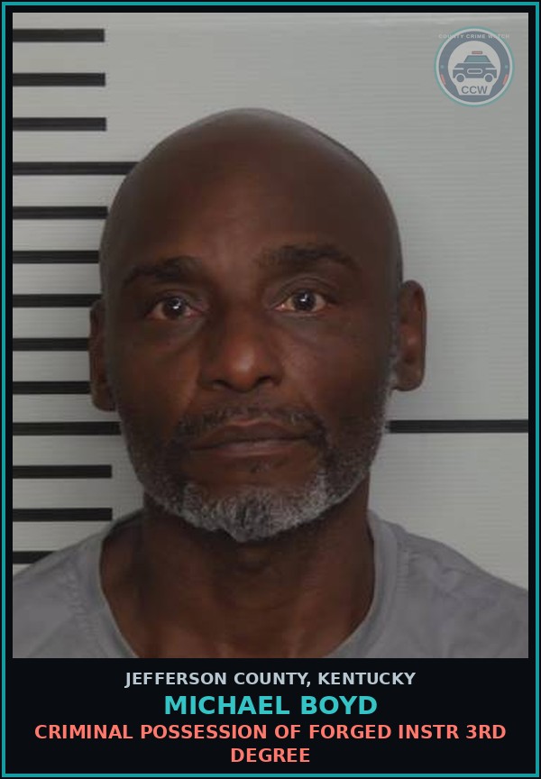 Booking mugshot of Michael Boyd in Jefferson County