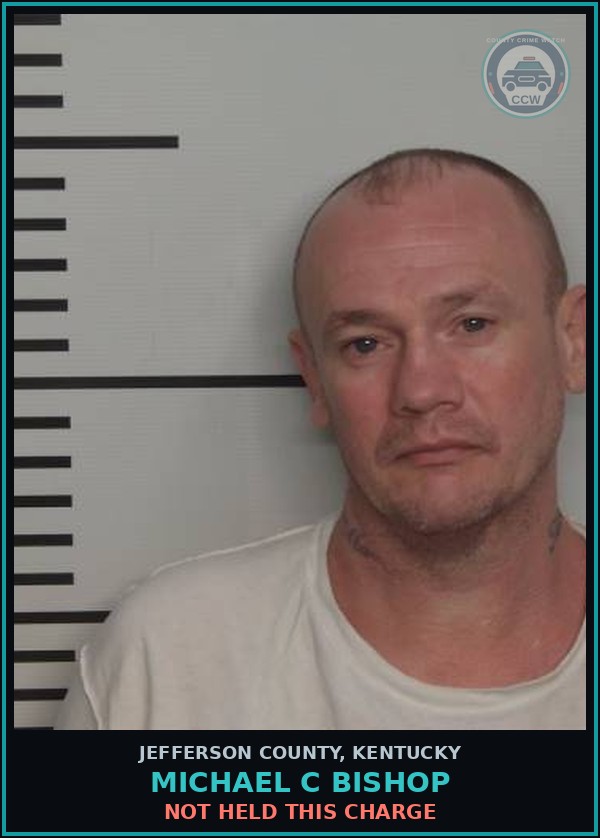 Booking mugshot of Michael C Bishop in Jefferson County