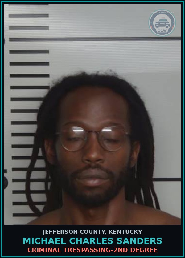Booking mugshot of Michael Charles Sanders in Jefferson County