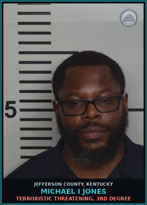 Booking mugshot of Michael I Jones in Jefferson County