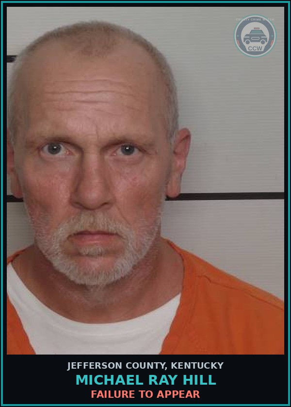 Booking mugshot of Michael Ray Hill in Jefferson County