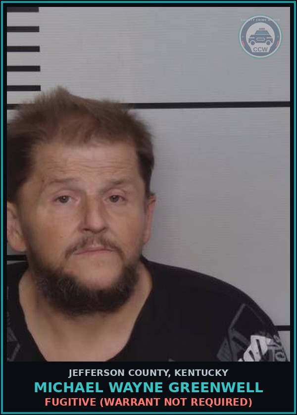 Booking mugshot of Michael Wayne Greenwell in Jefferson County