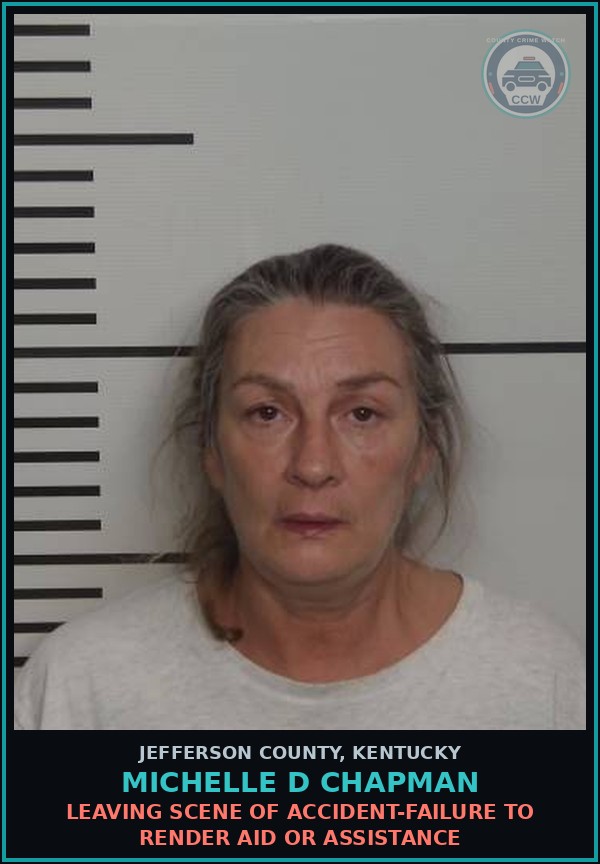 Booking mugshot of Michelle D Chapman in Jefferson County