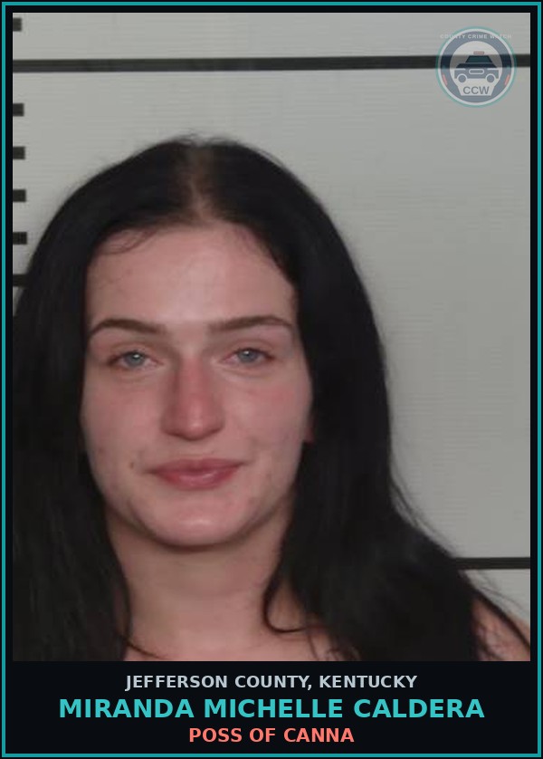 Booking mugshot of Miranda Michelle Caldera in Jefferson County
