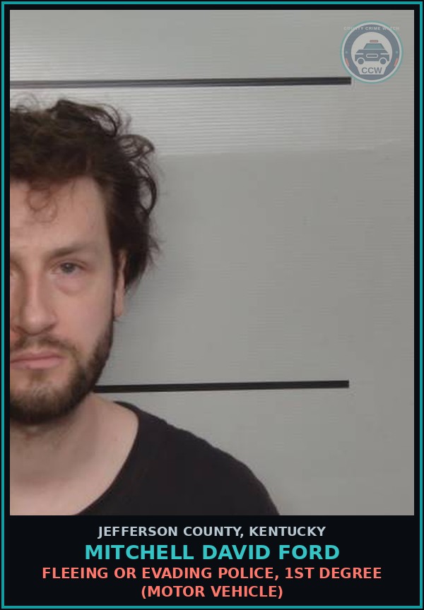 Booking mugshot of Mitchell David Ford in Jefferson County