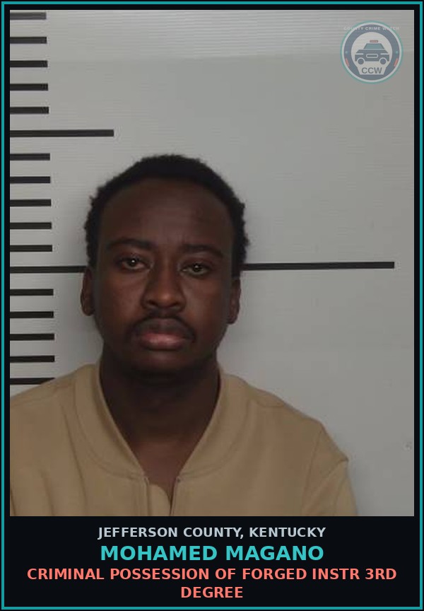 Booking mugshot of Mohamed Magano in Jefferson County