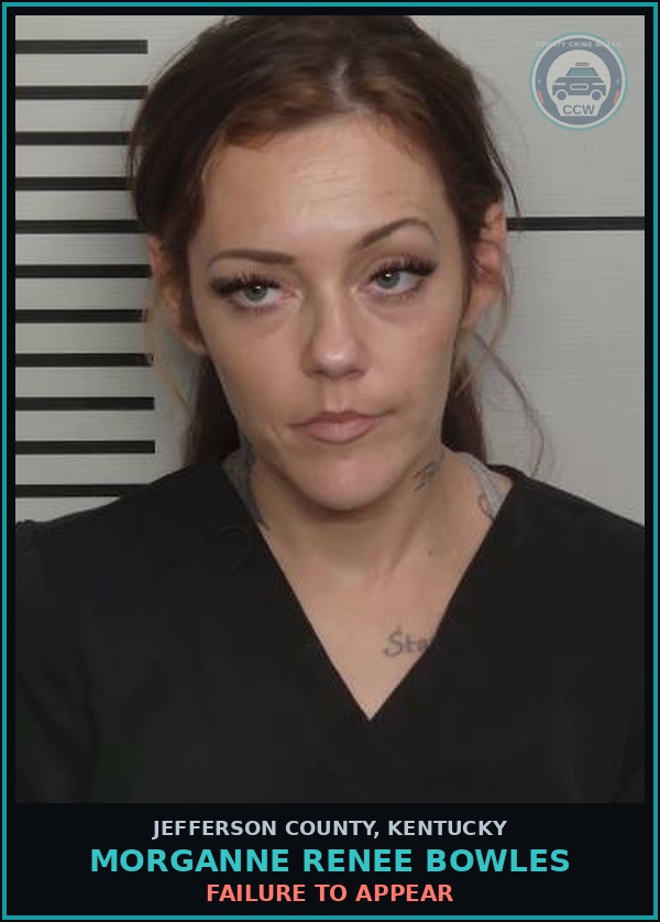 Booking mugshot of Morganne Renee Bowles in Jefferson County