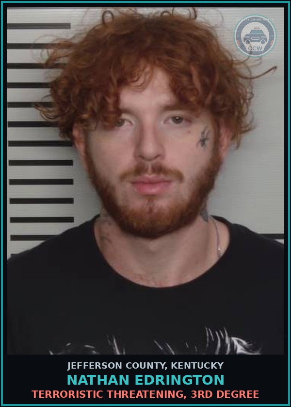 Booking mugshot of Nathan Edrington in Jefferson County