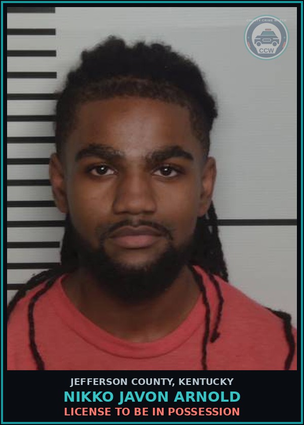 Booking mugshot of Nikko Javon Arnold in Jefferson County