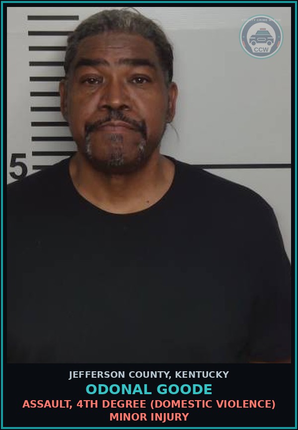 Booking mugshot of Odonal Goode in Jefferson County