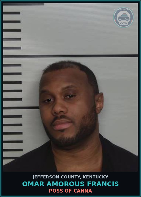 Booking mugshot of Omar Amorous Francis in Jefferson County