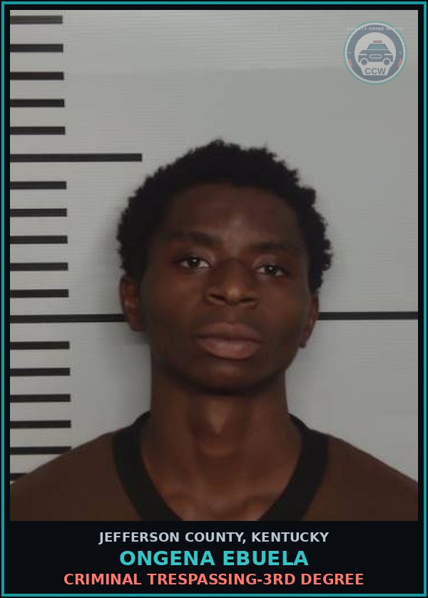 Booking mugshot of Ongena Ebuela in Jefferson County