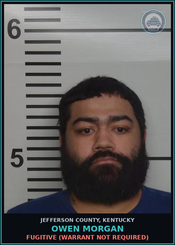 Booking mugshot of Owen Morgan in Jefferson County