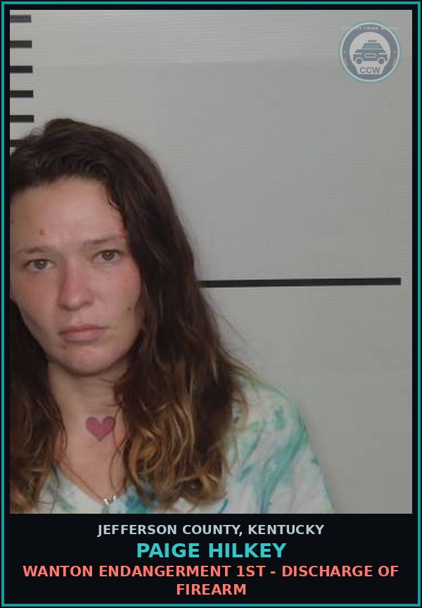 Booking mugshot of Paige Hilkey in Jefferson County