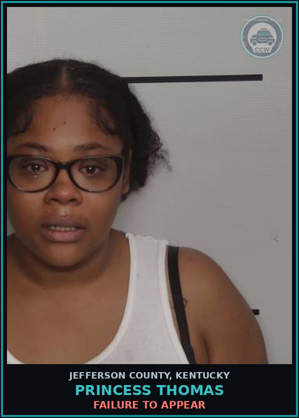 Booking mugshot of Princess Thomas in Jefferson County