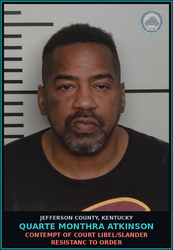 Booking mugshot of Quarte Monthra Atkinson in Jefferson County