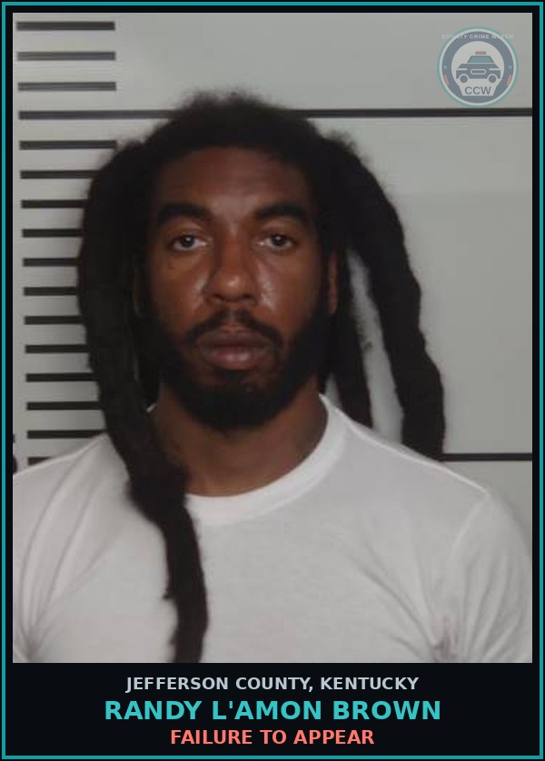 Booking mugshot of Randy L'Amon Brown in Jefferson County