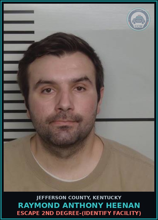 Booking mugshot of Raymond Anthony Heenan in Jefferson County