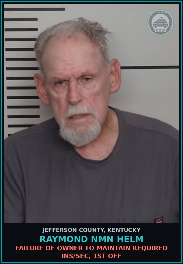Booking mugshot of Raymond Nmn Helm in Jefferson County