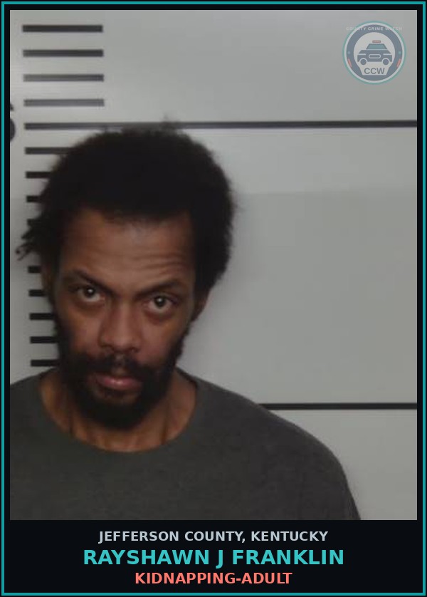 Booking mugshot of Rayshawn J Franklin in Jefferson County