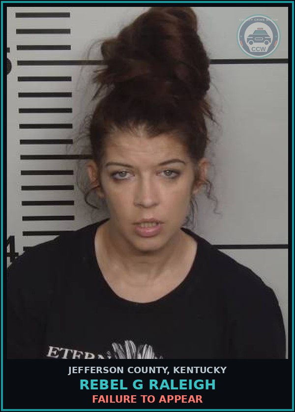 Booking mugshot of Rebel G Raleigh in Jefferson County