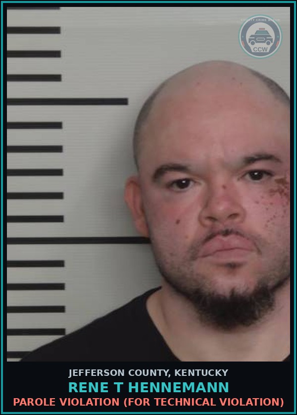 Booking mugshot of Rene T Hennemann in Jefferson County