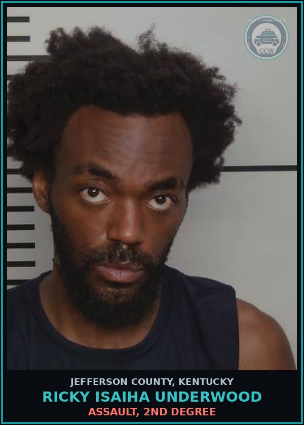 Booking mugshot of Ricky Isaiha Underwood in Jefferson County