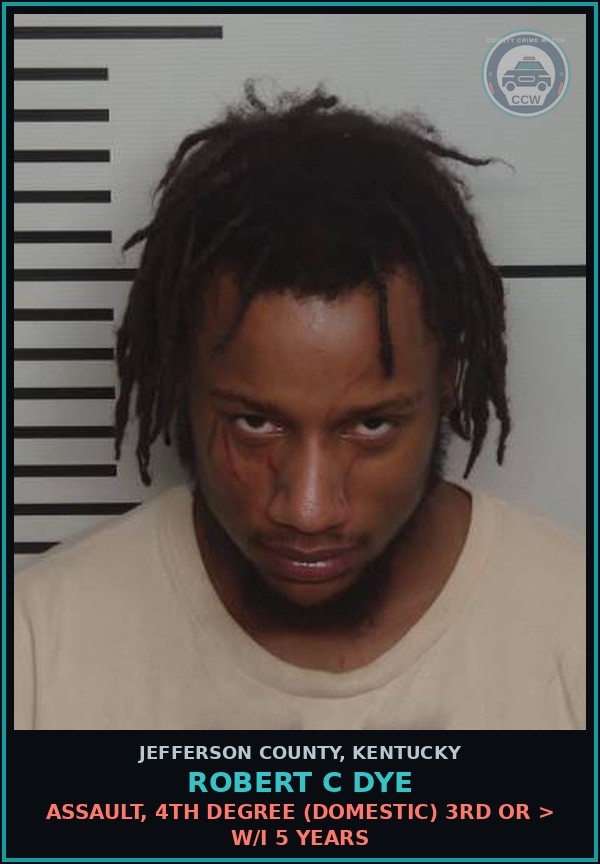 Booking mugshot of Robert C Dye in Jefferson County