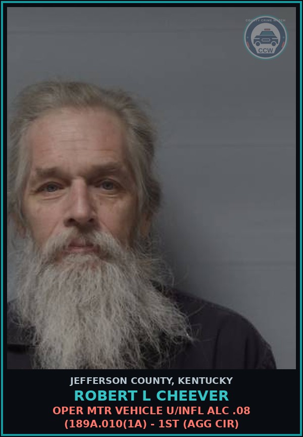 Booking mugshot of Robert L Cheever in Jefferson County
