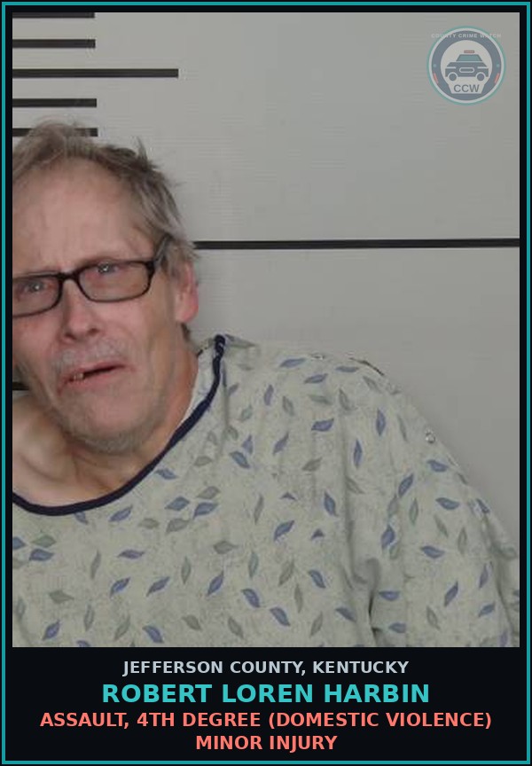 Booking mugshot of Robert Loren Harbin in Jefferson County