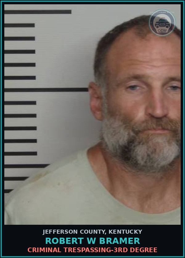 Booking mugshot of Robert W Bramer in Jefferson County