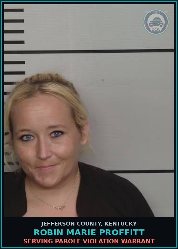 Booking mugshot of Robin Marie Proffitt in Jefferson County