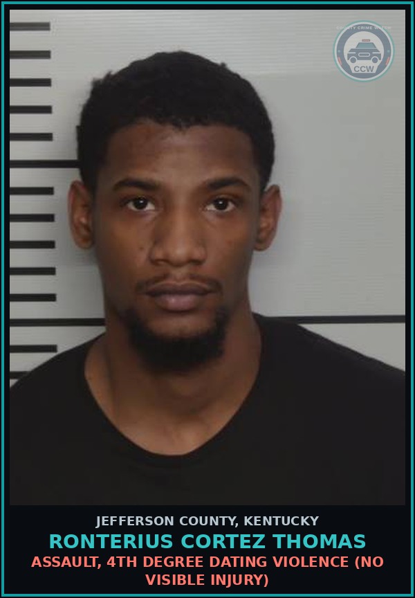Booking mugshot of Ronterius Cortez Thomas in Jefferson County