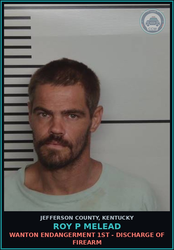 Booking mugshot of Roy P Melead in Jefferson County