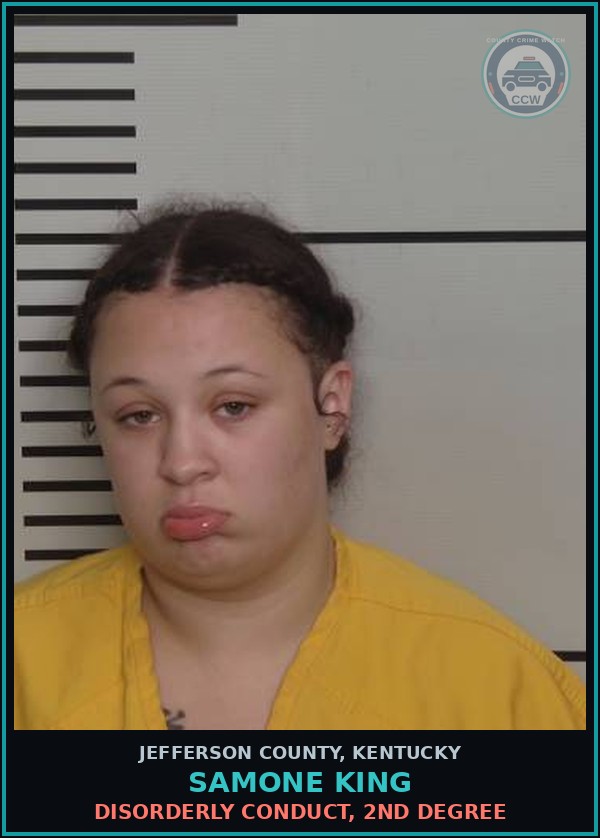 Booking mugshot of Samone King in Jefferson County