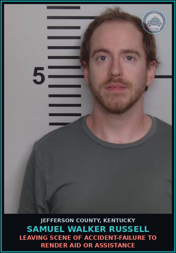 Booking mugshot of Samuel Walker Russell in Jefferson County