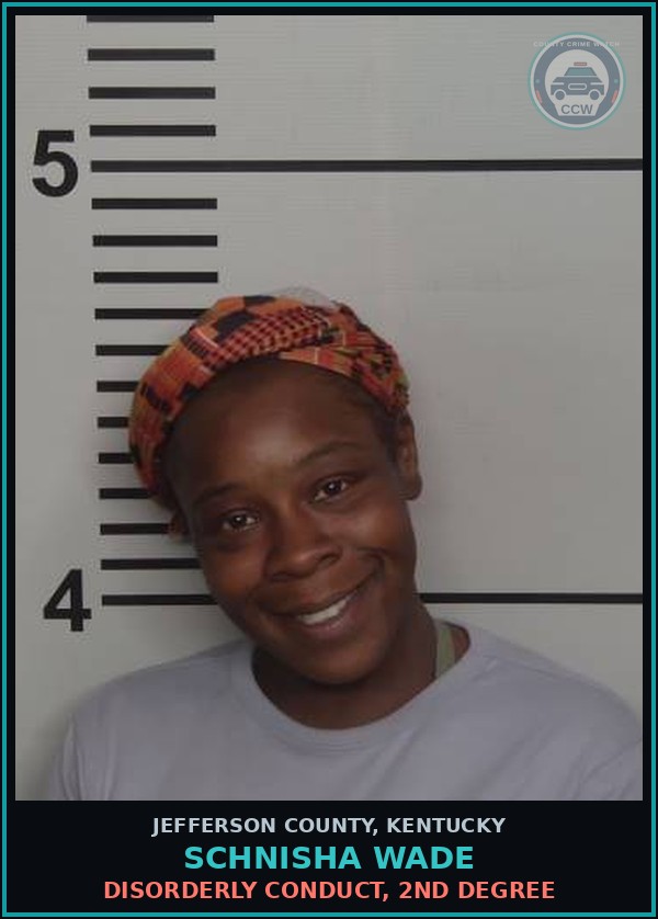 Booking mugshot of Schnisha Wade in Jefferson County