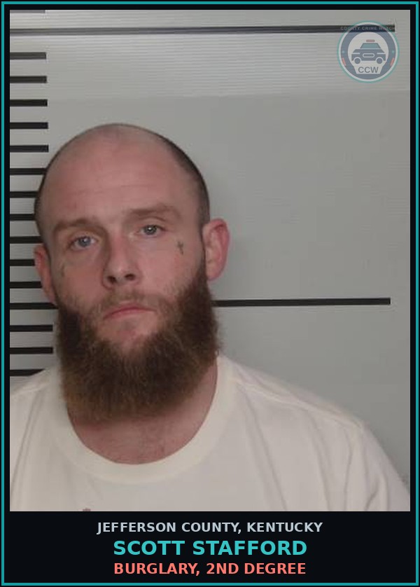 Booking mugshot of Scott Stafford in Jefferson County