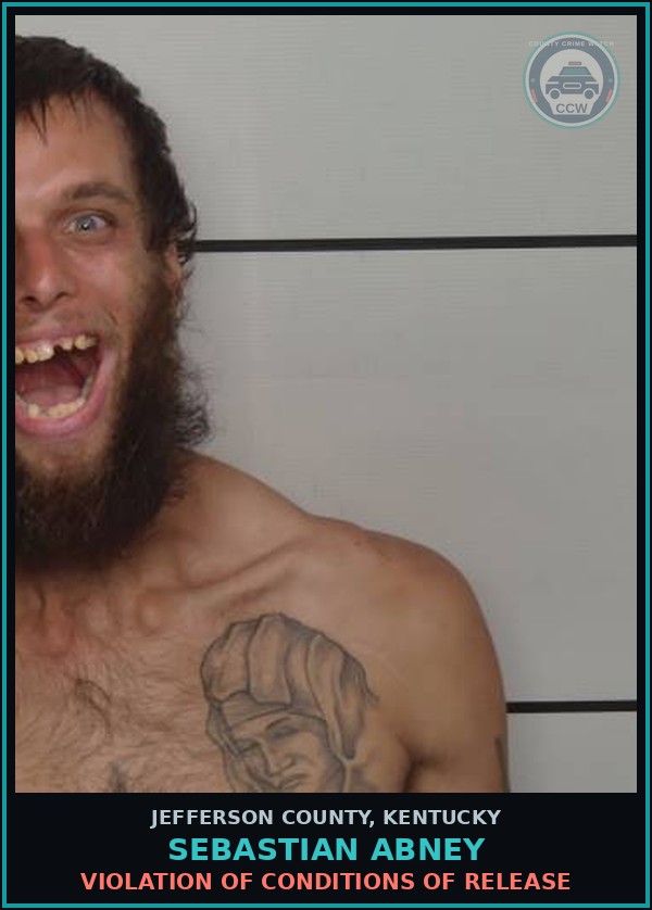 Booking mugshot of Sebastian Abney in Jefferson County