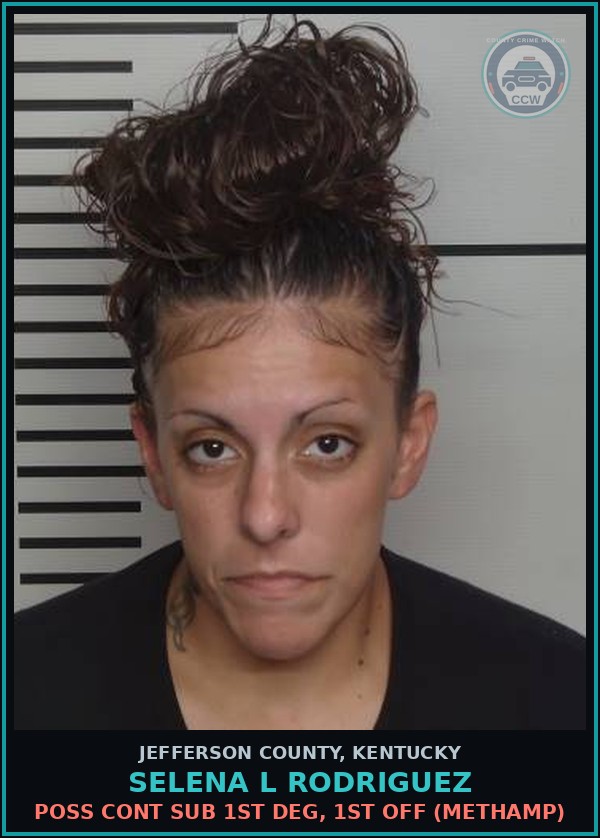 Booking mugshot of Selena L Rodriguez in Jefferson County