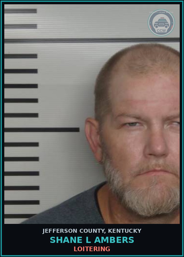 Booking mugshot of Shane L Ambers in Jefferson County