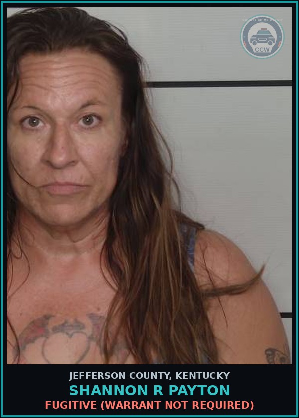 Booking mugshot of Shannon R Payton in Jefferson County