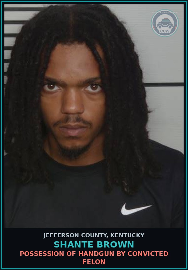 Booking mugshot of Shante Brown in Jefferson County