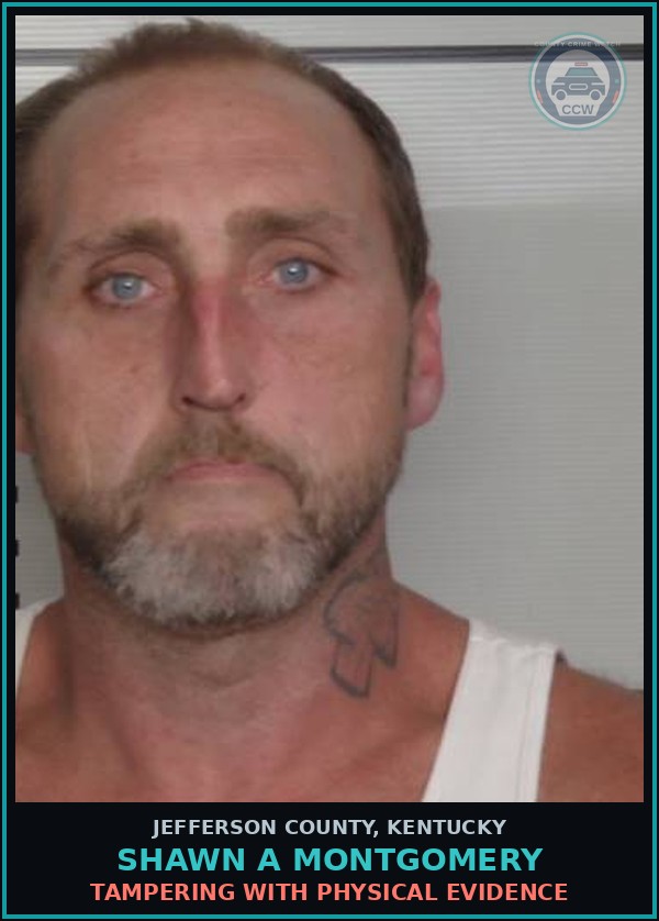 Booking mugshot of Shawn A Montgomery in Jefferson County