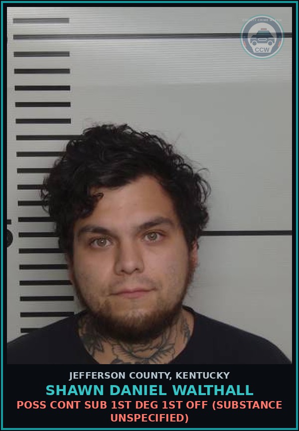 Booking mugshot of Shawn Daniel Walthall in Jefferson County