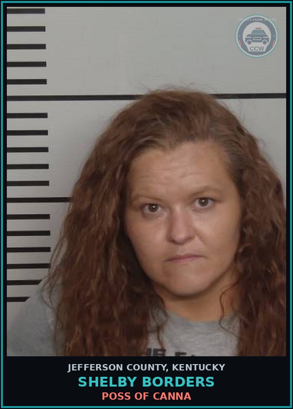 Booking mugshot of Shelby Borders in Jefferson County
