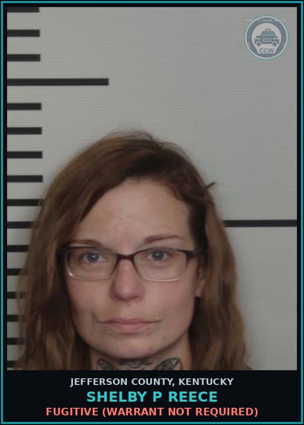 Booking mugshot of Shelby P Reece in Jefferson County