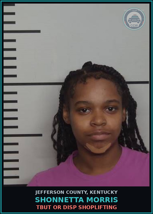 Booking mugshot of Shonnetta Morris in Jefferson County